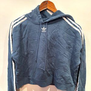 ADIDAS Navy Blue Cropped Hoodie